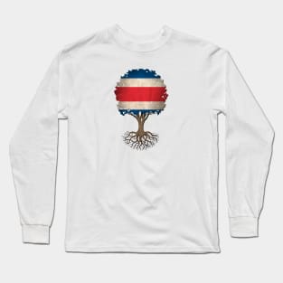 Tree of Life with Costa Rican Flag Long Sleeve T-Shirt